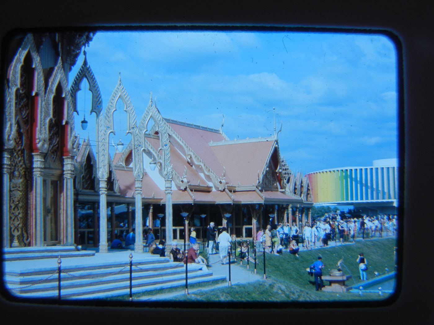 View of the Thailand Pavilion with the Kaleidoscope, Expo 67, Montréal, Québec