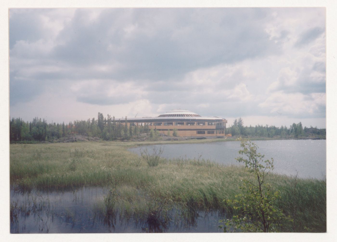 View of landscape regeneration, Northwest Territories Legislative Assembly Building, Yellowknife, Northwest Territories