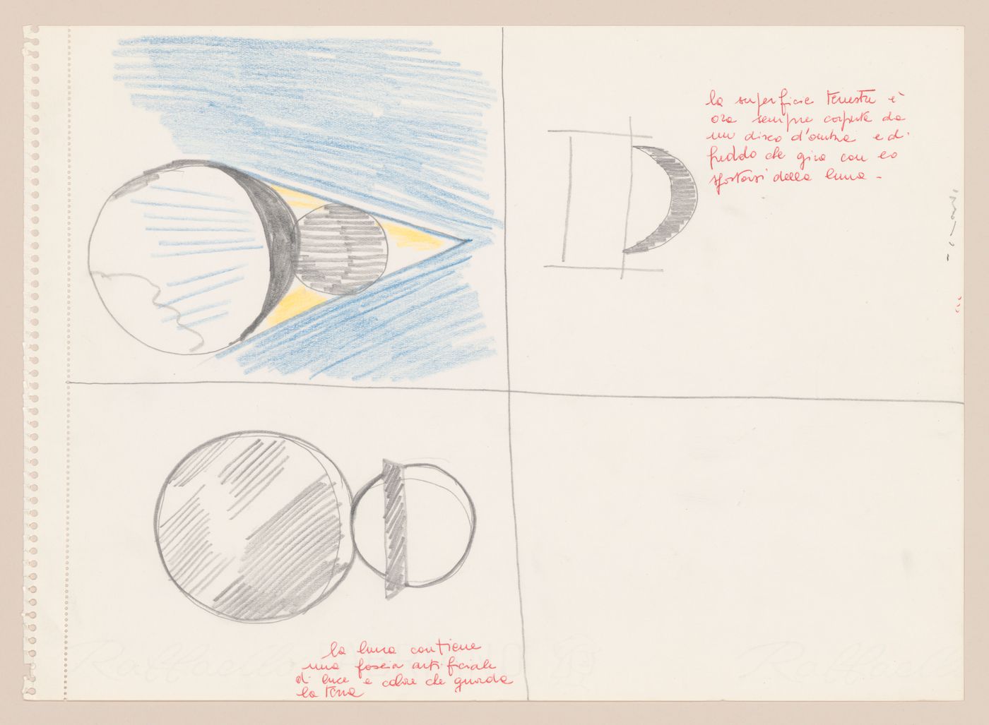 Sketches for Architettura Interplanetaria [Interplanetary Architecture]