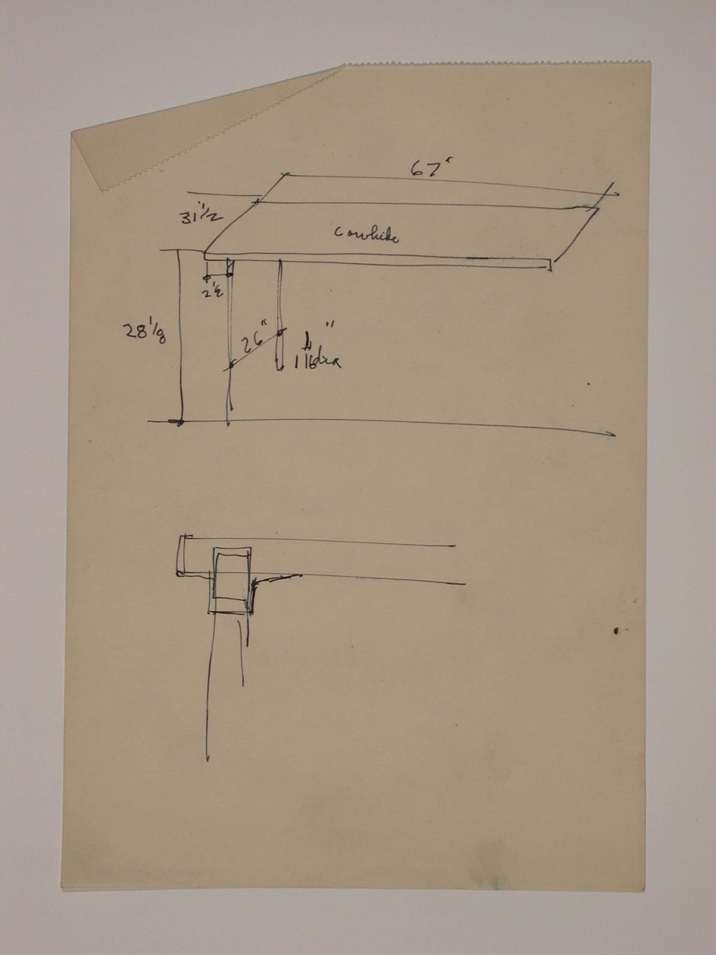 Various documents and drawings including furniture design and office renovation: File G 707
