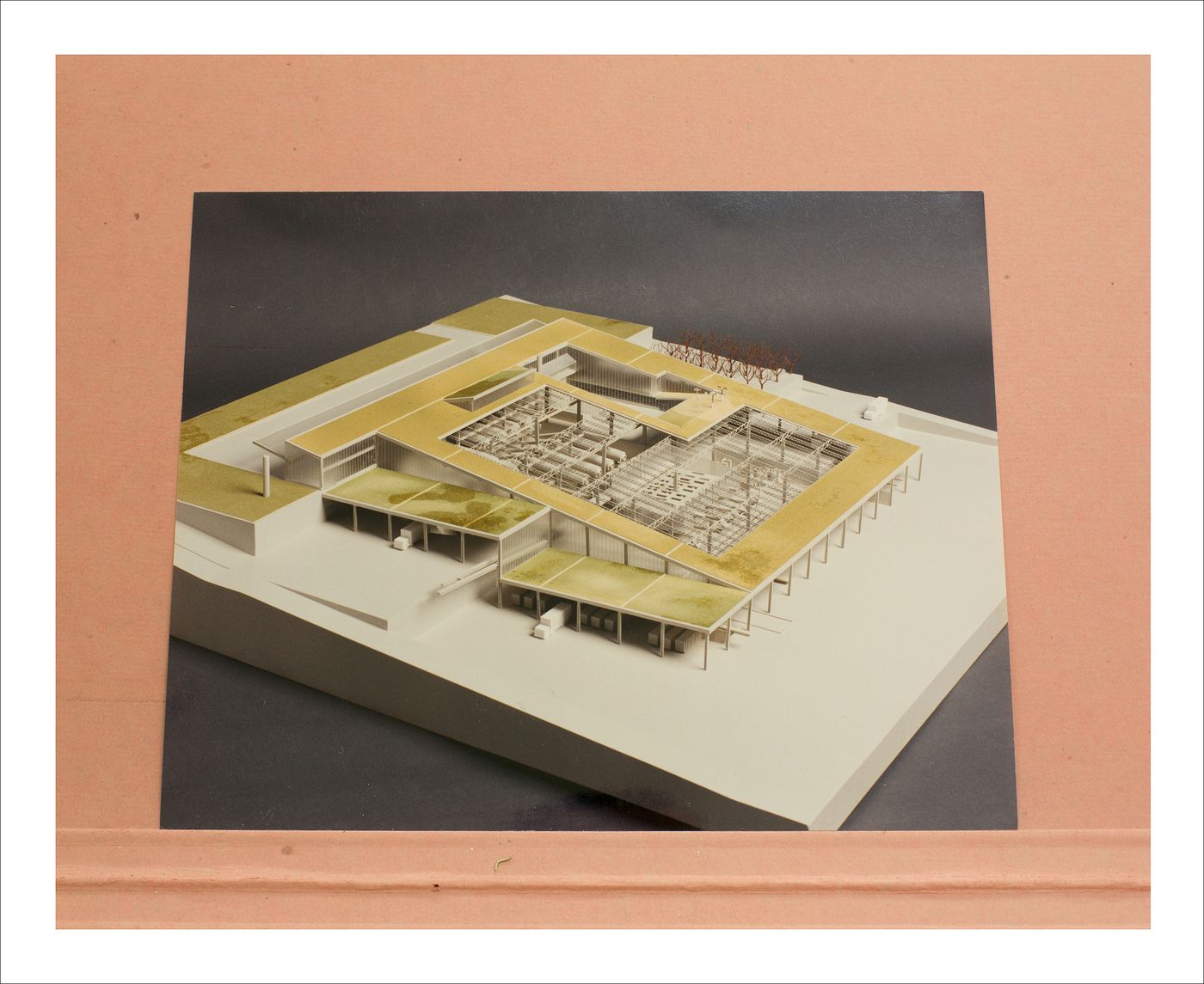 Proofs of Relevance: View of a photograph of a model showing the Urban Waste Treatmen Plant, Abalos & Herreros (1997-1999), Valdemingomez, Spain