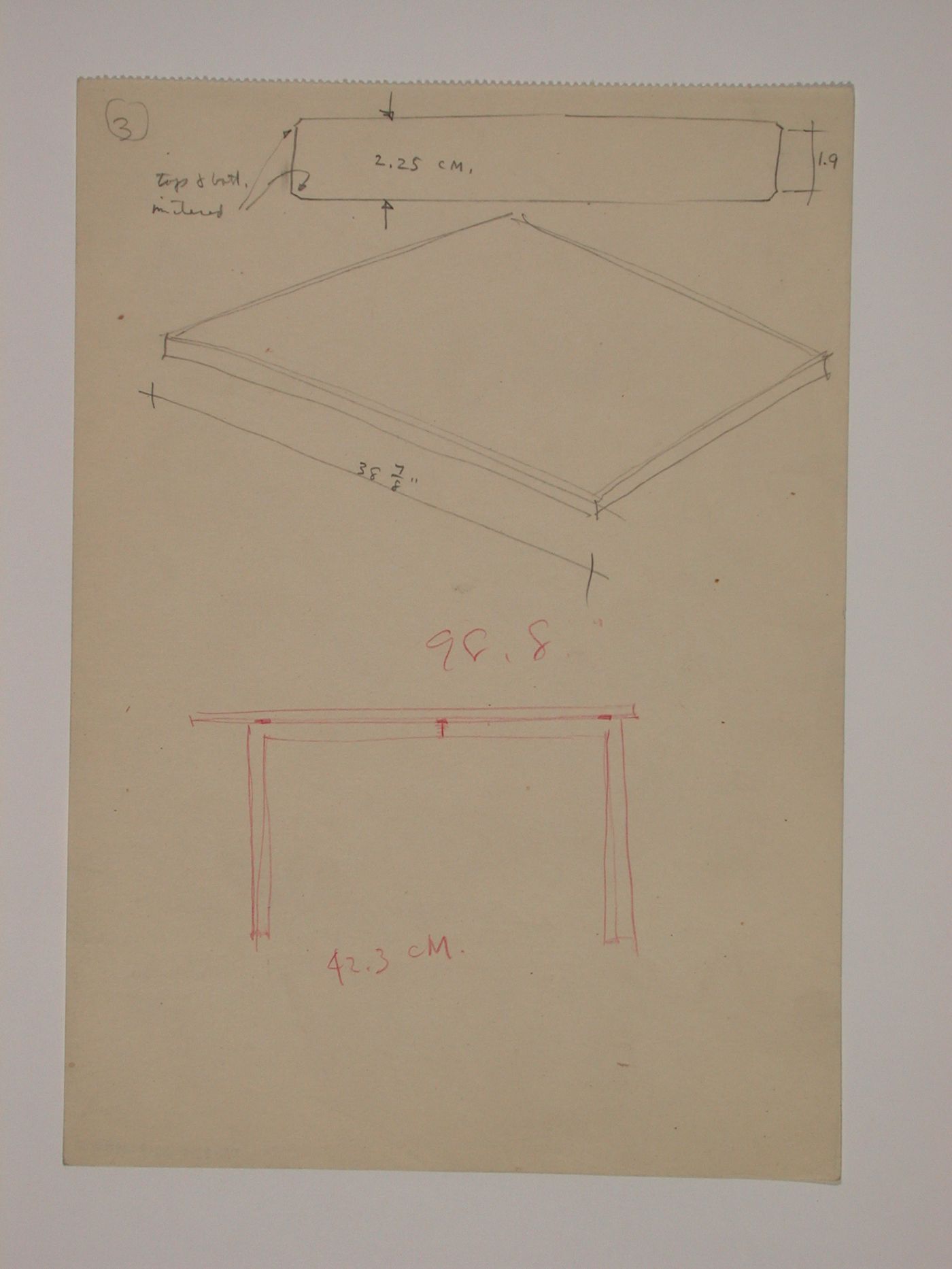 Various documents and drawings including furniture design and office renovation: File G 714