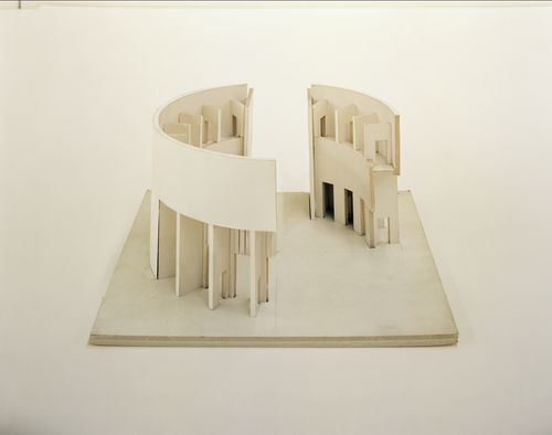 Questioning Pictures: Photograph of study model for the entrance foyer of the Deutsches Historisches Museum by Aldo Rossi, 1987-1990