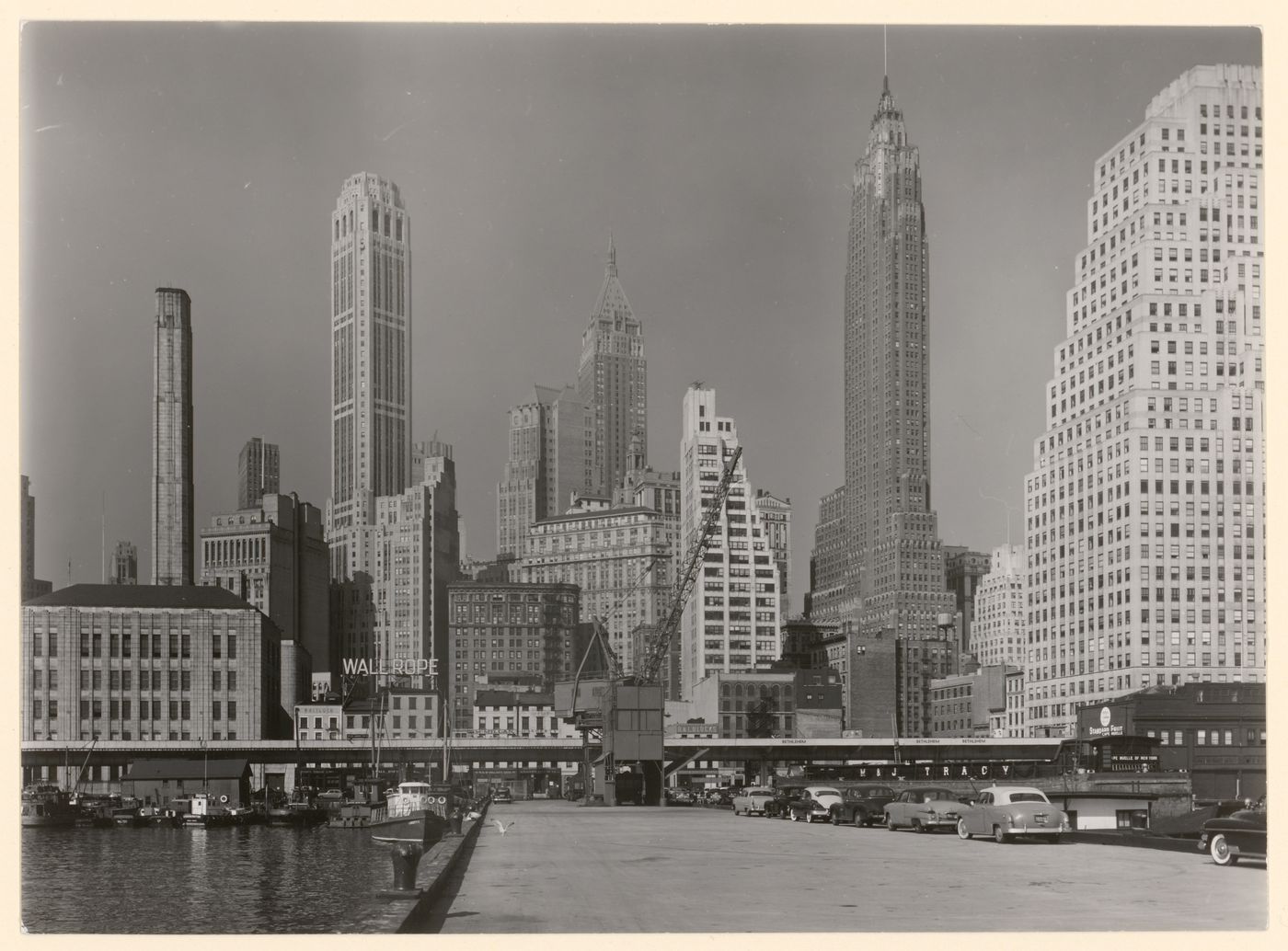 Manhattan from Pier 11, 1954