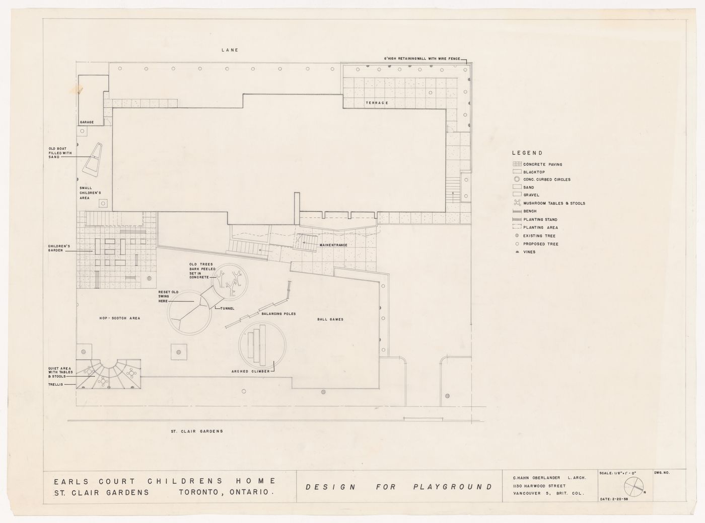 Plan for Earl's Court Children's Home, St. Clair Gardens, Vancouver, British Columbia