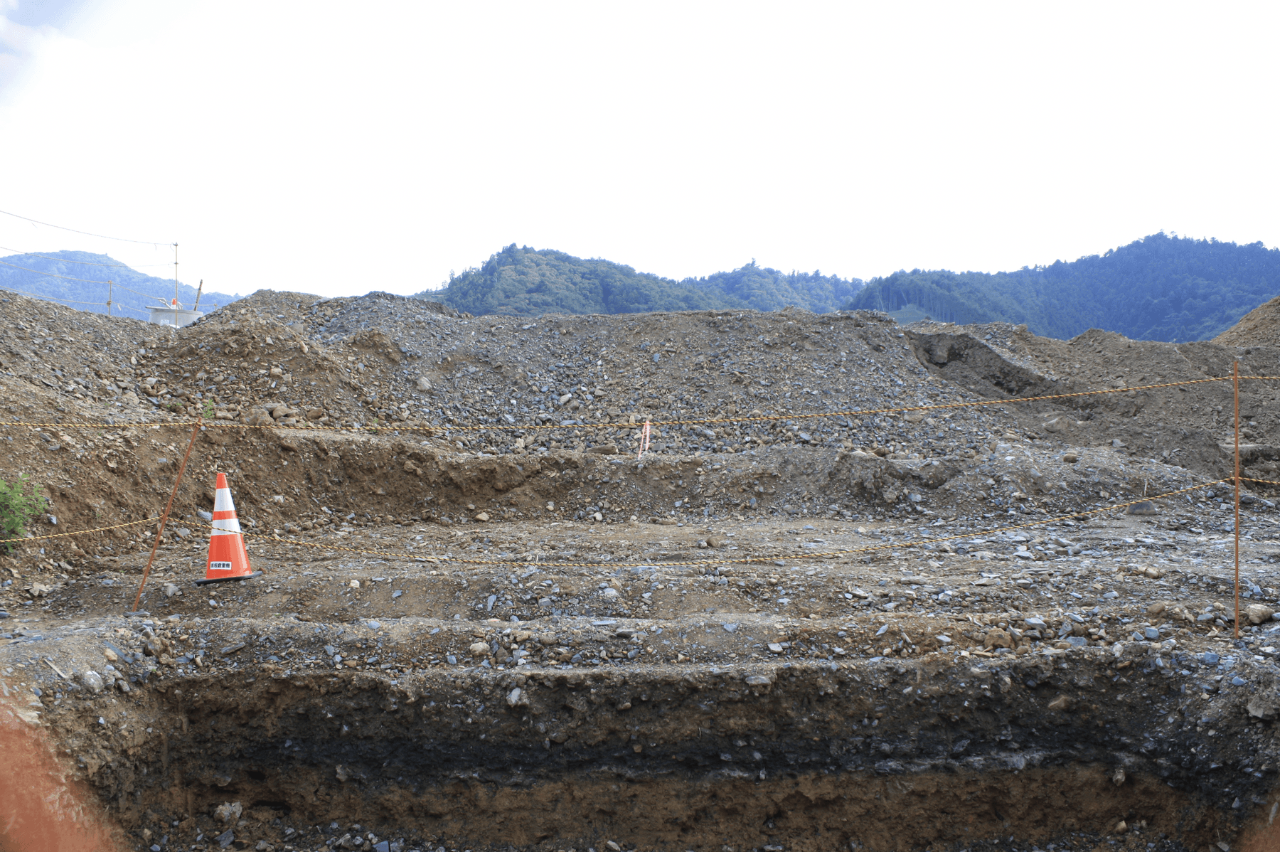The thick black line is a paleotsunami deposit, Onagawa
