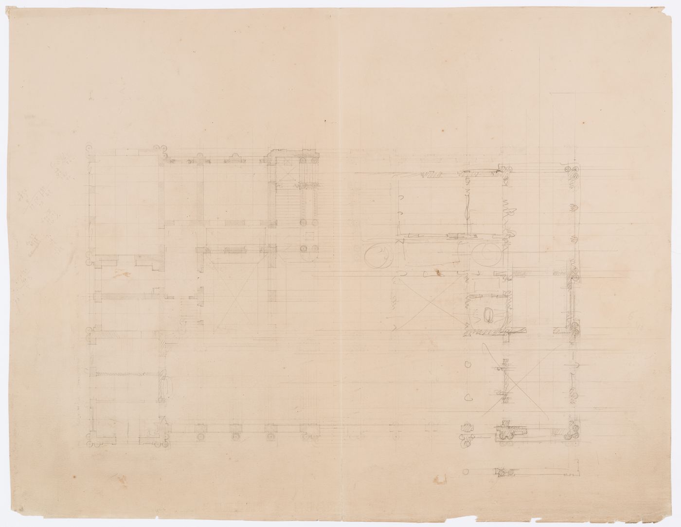 Project for a Hôtel de ville, Poitiers: First floor plan