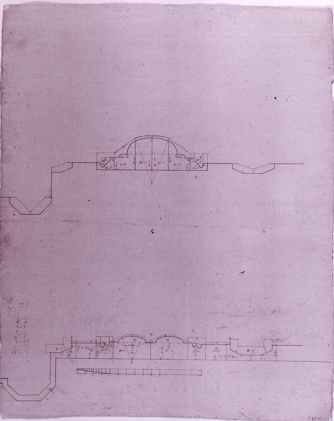 Plans for a wall [?] for Notre-Dame de Montréal