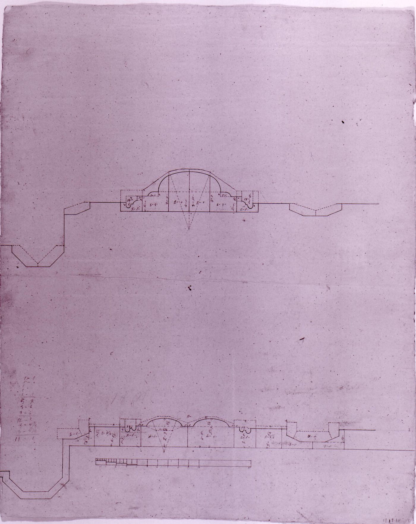 Plans for a wall [?] for Notre-Dame de Montréal