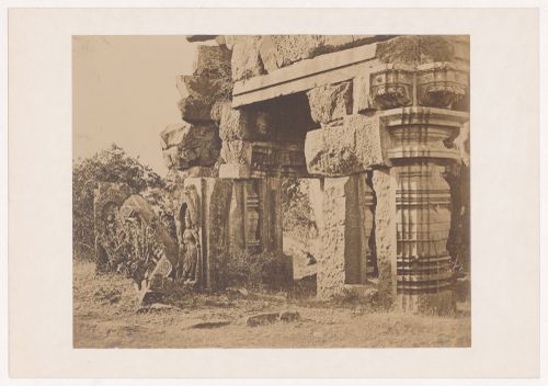 Partial view of a unidentified temple, Halebid, India