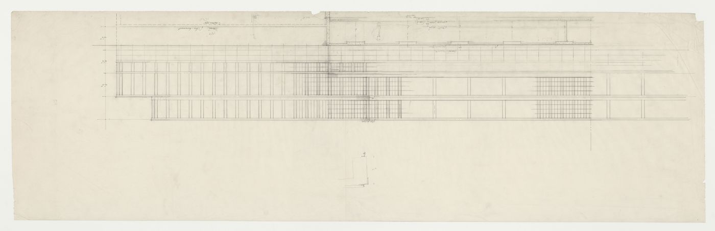 Étude : façade, Imprimerie Nationale du Canada, Hull, Québec, Canada