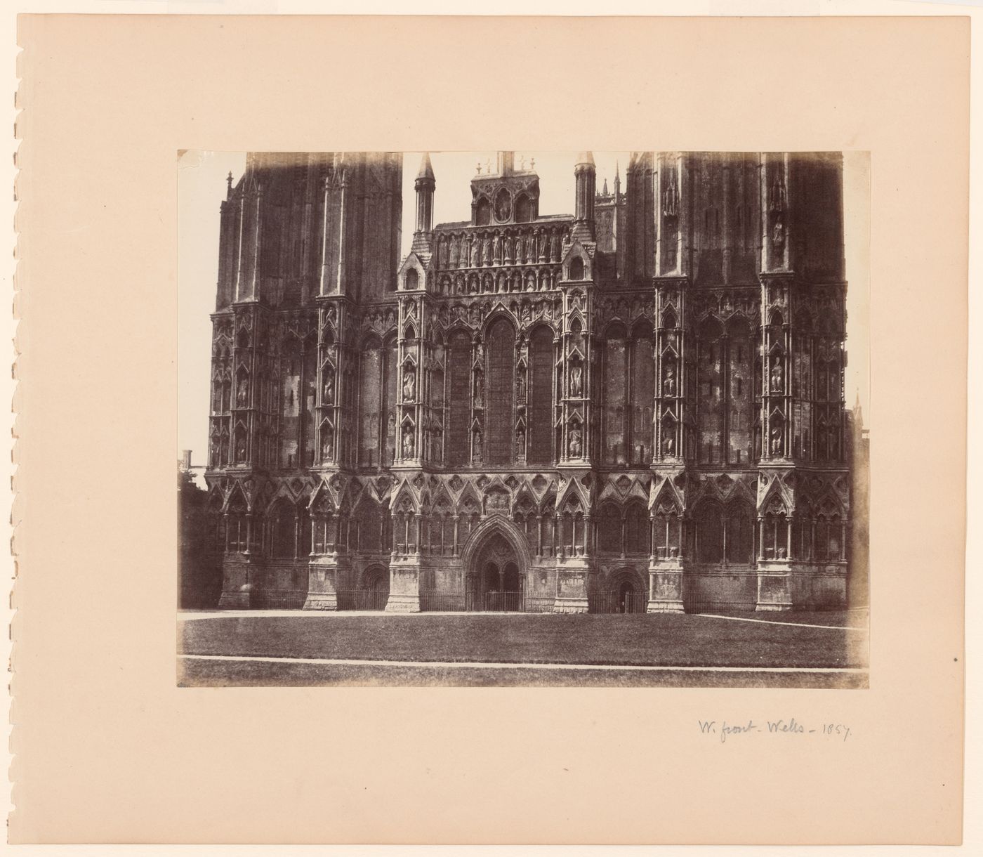 Western façade of Wells Cathedral, Wells, Somersetshire, England