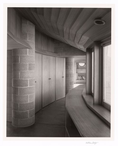 Hallway into living room, from the series The David and Gladys Wright House