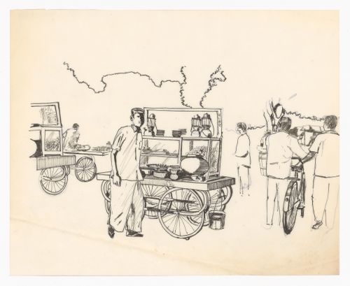 Drawing of rehri walla