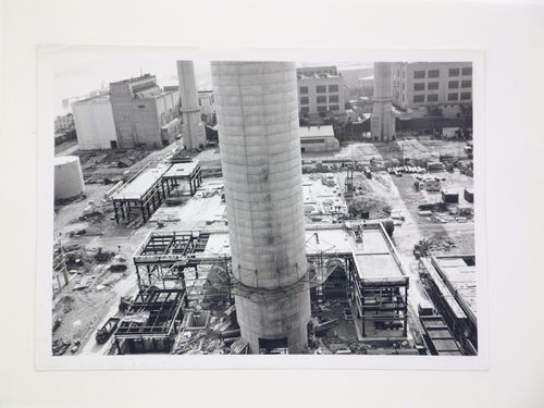 View of construction of boiler house for power station, United Kingdom