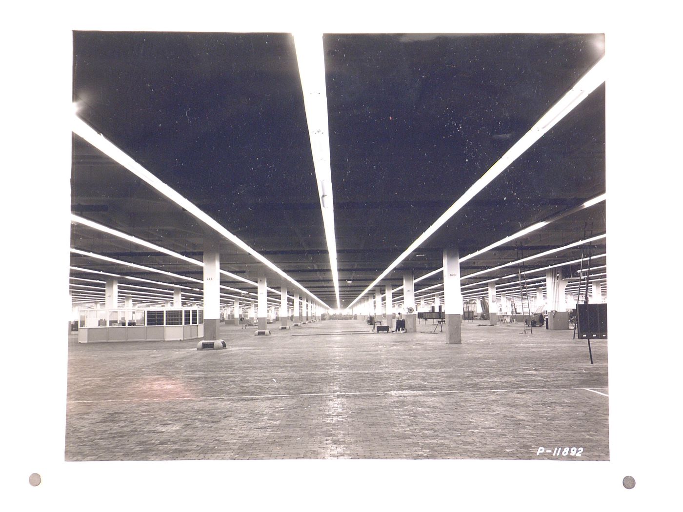 Interior view of the Cylinder Heads and Barrels Building, United Aircraft Corporation Pratt & Whitney Corporation division Assembly Plant, Southington, Connecticut