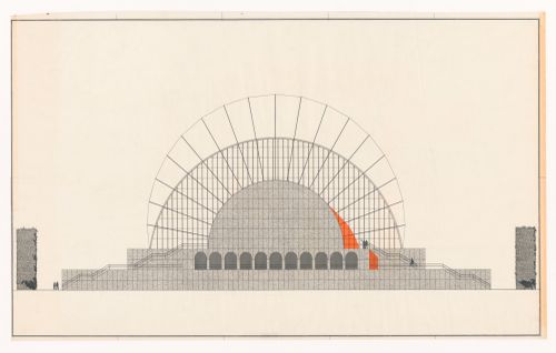 Elevation for Urban park competition, Modena, Italy