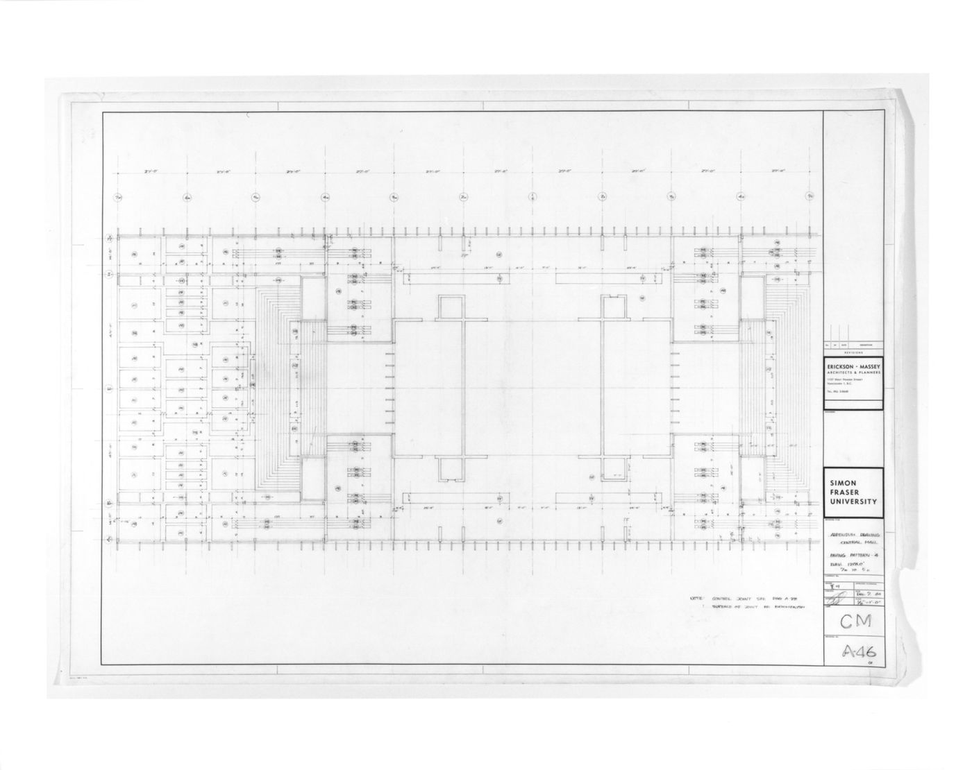 Central Mall - addendum drawings, paving patterns, precast louver, precast arch, stair details