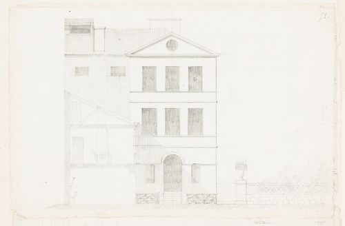 Rohault de Fleury House, 12-14 rue d'Aguesseau, Paris: Sectional elevation