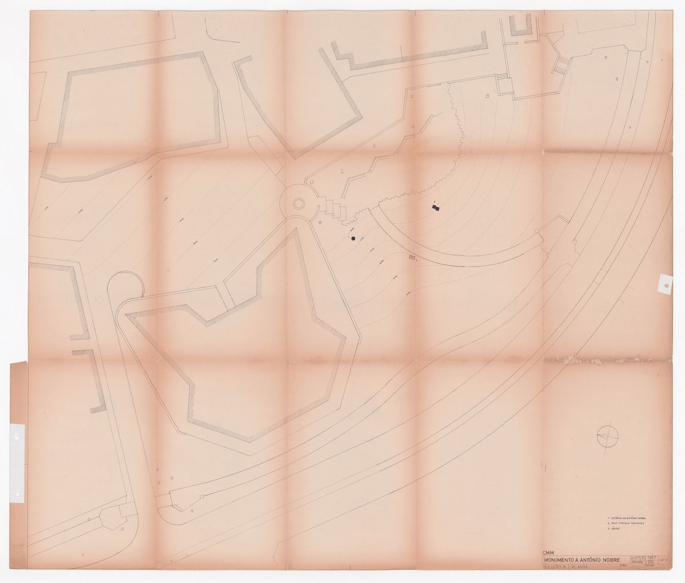 Plan for Monumento ao poeta António Nobre, Leça da Palmeira, Matosinhos, Portugal