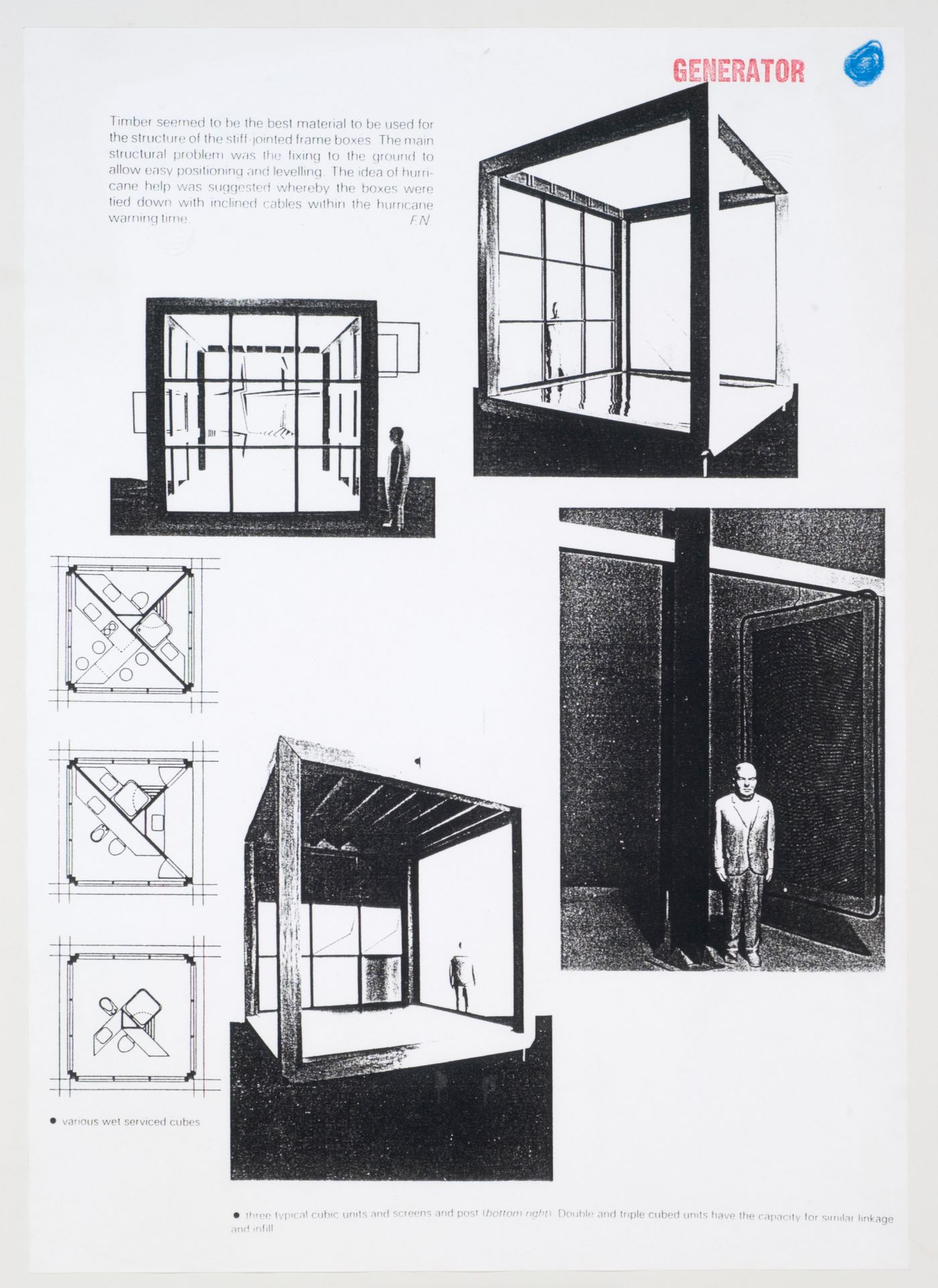 Plans and perspectives of typical cubic units for Generator