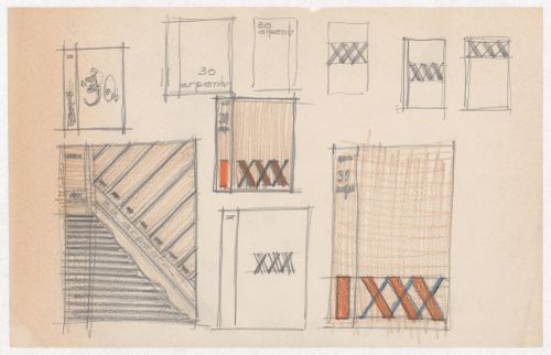 Étude pour la reliure du roman "30 arpents" par Ringuet publié en 1938