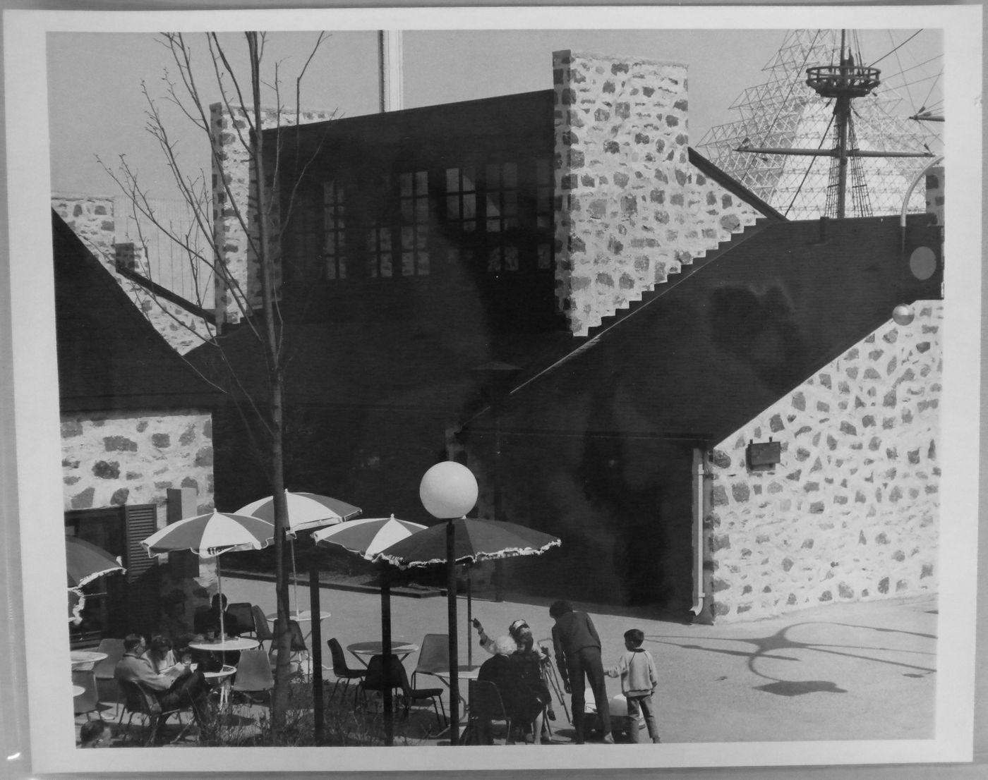 Partial view of Le Village at La Ronde, Expo 67, Montréal, Québec