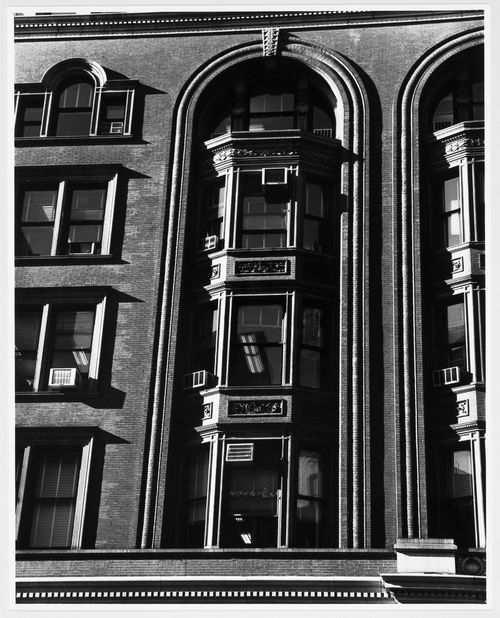 Partial view of a skyscraper showing fenestration, New York City, United States