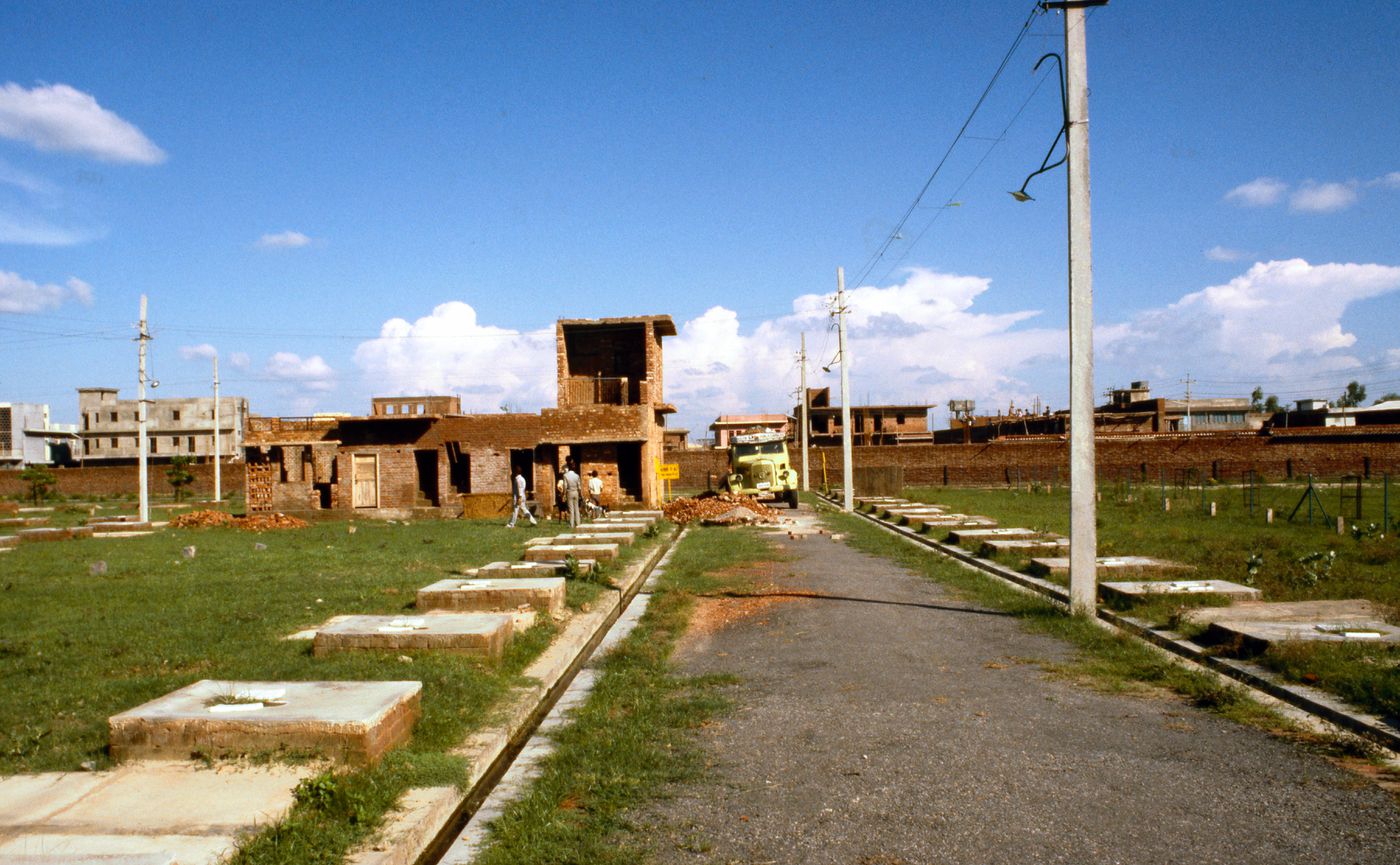 View of vacant plots of Aranya township in Indore, India used for Human Settlement Training Package "Package 1: Planning guidelines"