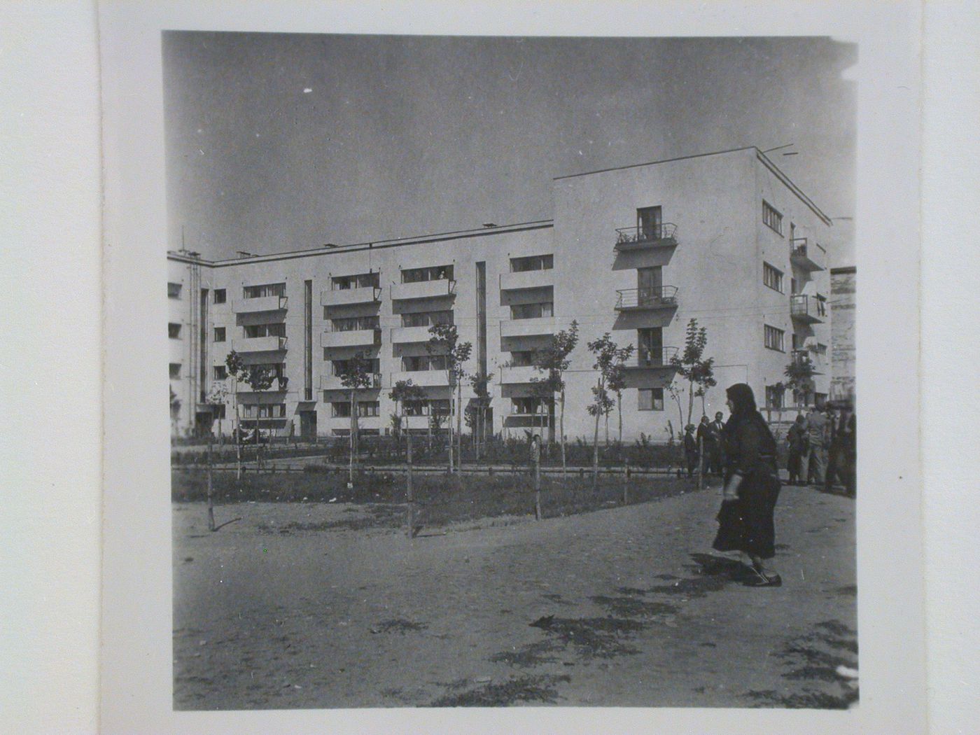 Exterior view of communal housing, Moscow