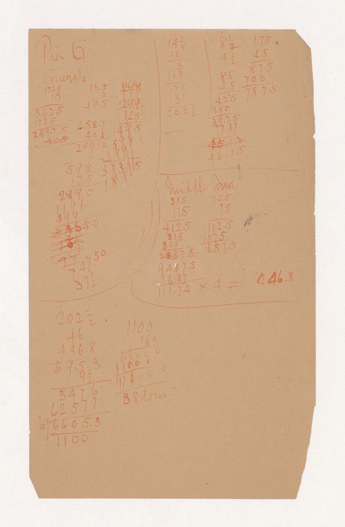 Monadnock Building, Chicago: Load calculations for concrete for pier G