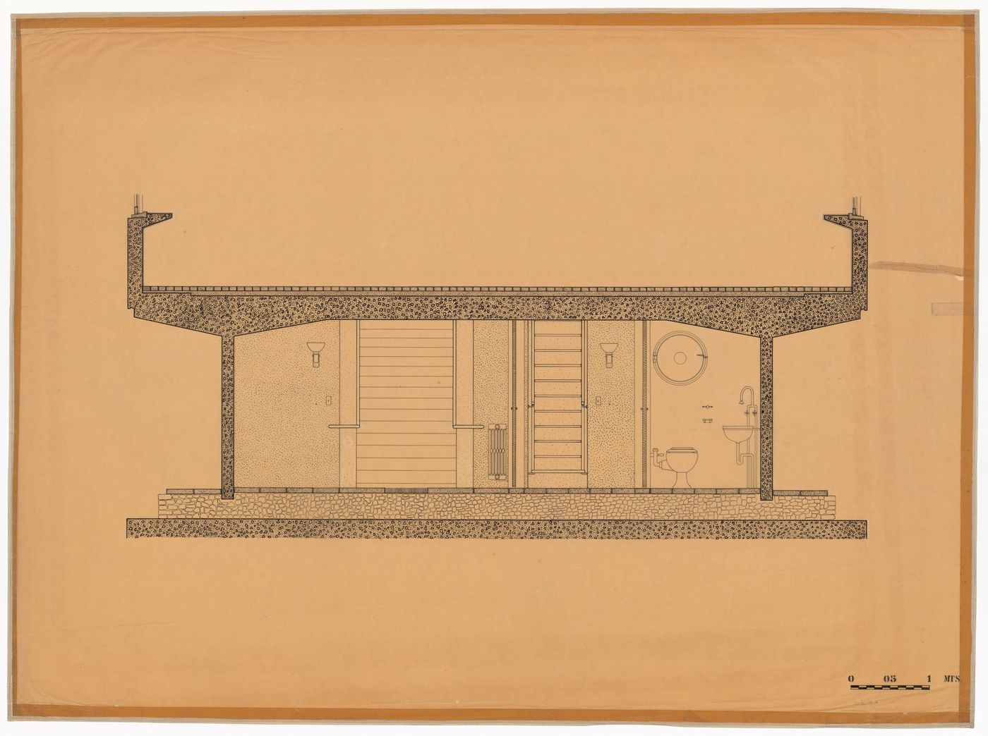Section for Casa sobre el arroyo, Mar del Plata, Argentina
