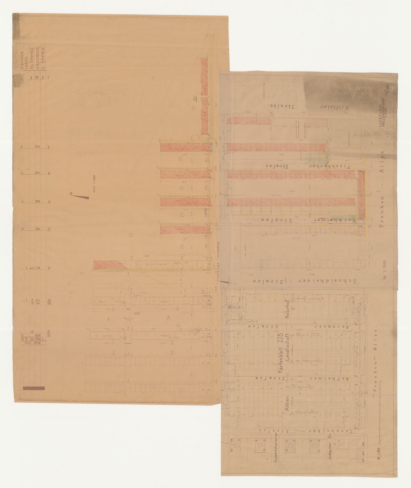 Site plan for Hellerhof, Frankfurt am Main, Germany