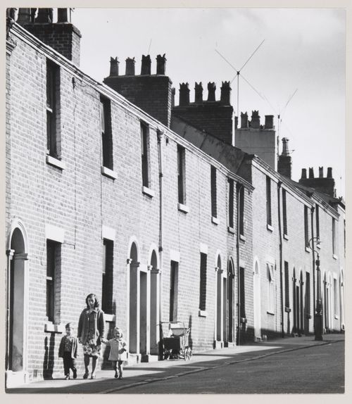 View of row houses in Avenham, Preston, England