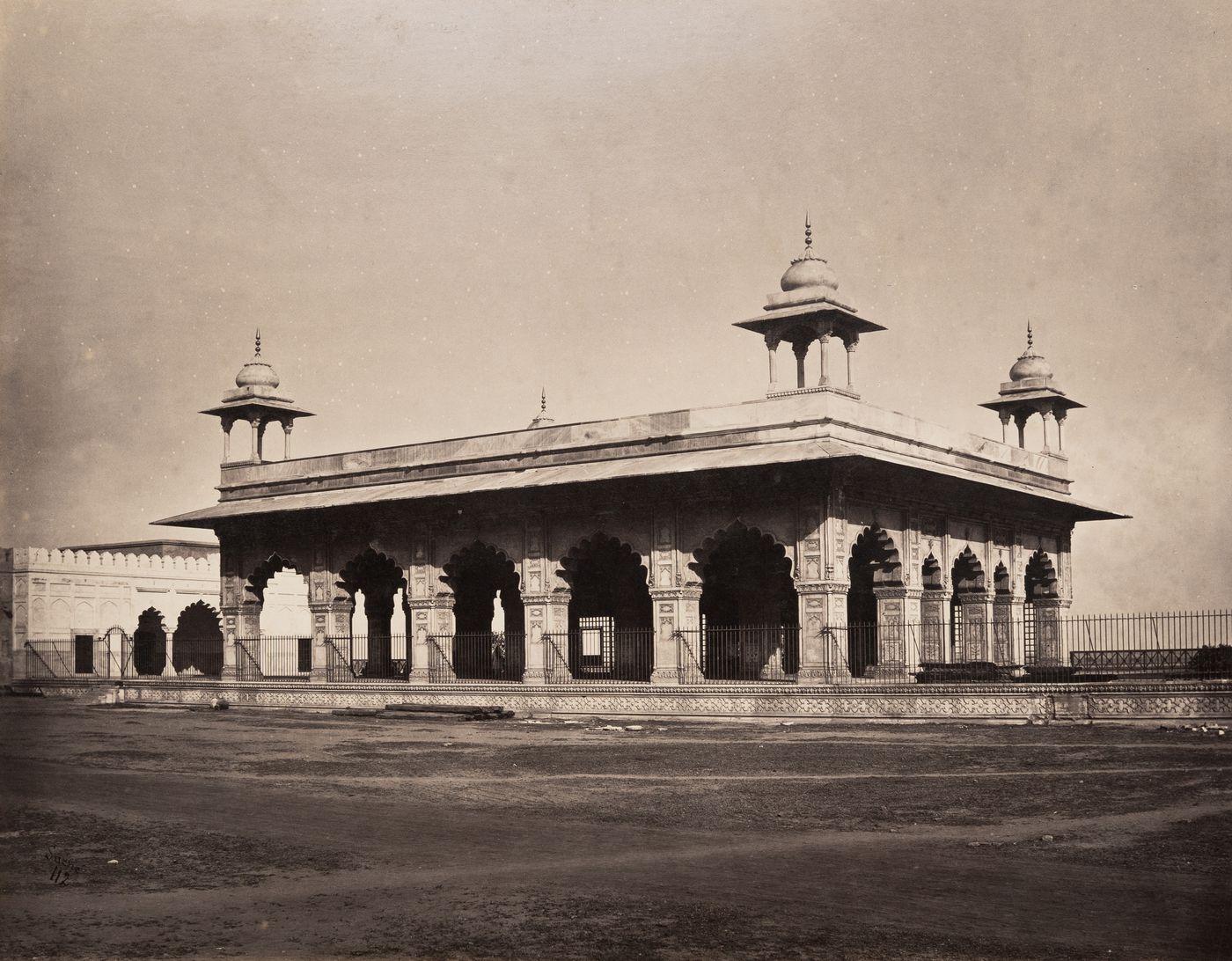View of the Diwan-i Khas [Private Audience Hall] (also known as the Daulat Khana-i-Khass), Shahjahanabad (now Lal Qila or Red Fort), Delhi, India