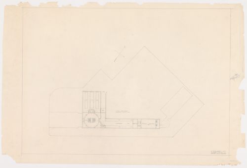 Basement plan for the Second Liberal Christian Lyceum, The Hague, Netherlands