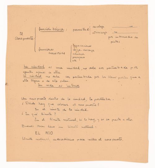 Study notes for Aeropuerto, Buenos Aires, Argentina