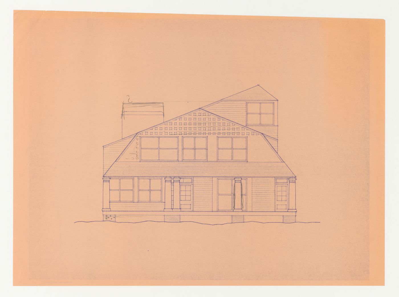 North elevation for the Hanks-Paré Residence, Tuxedo Park, New York