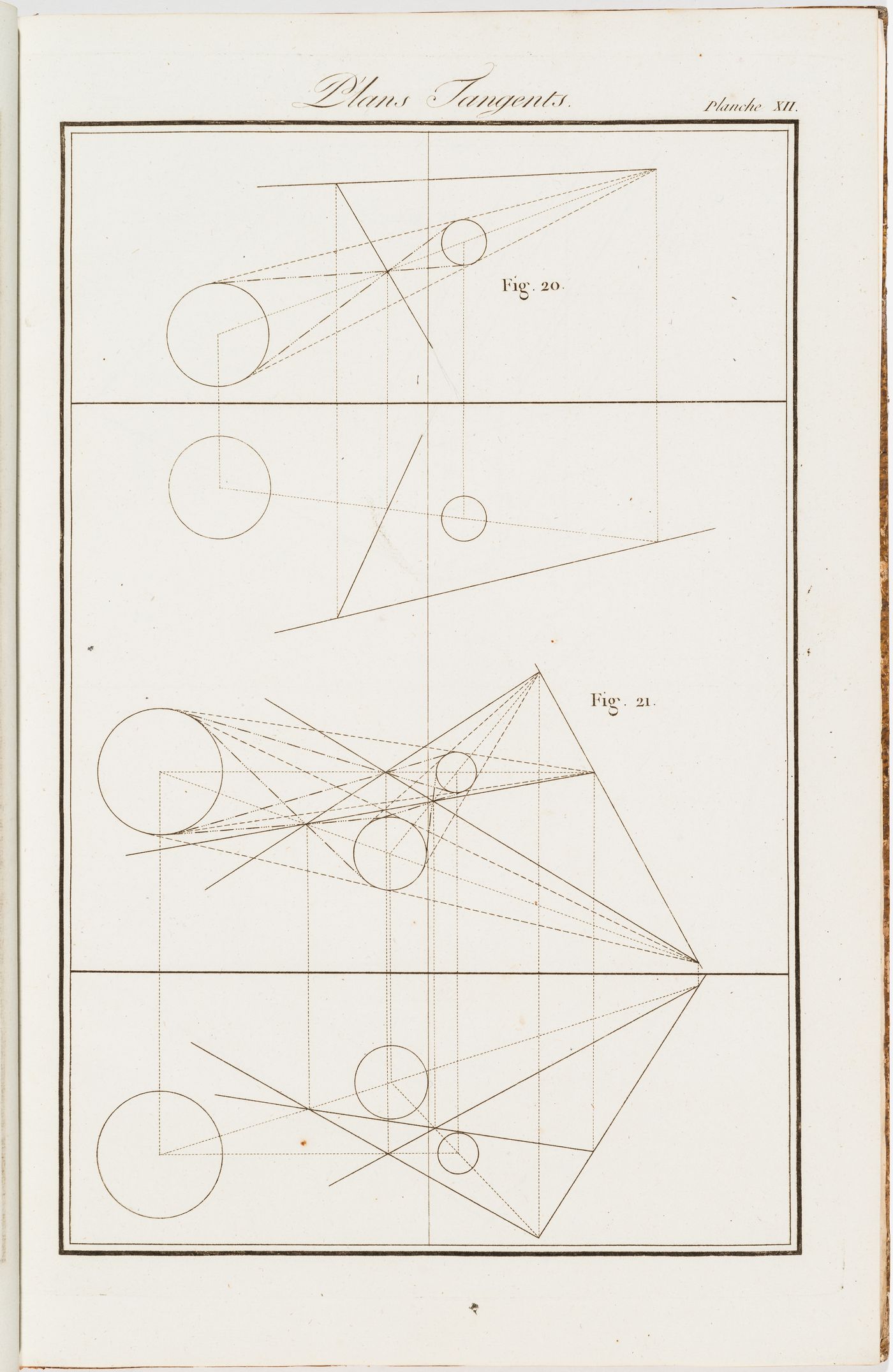 "Plans Tangents": two geometry exercises