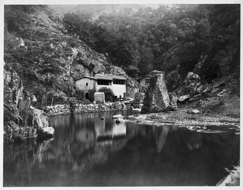 Mill on rocky river bank, France ?