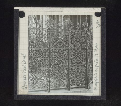 View of wrought iron partition of Cathédrale Saint-Etienne de Bourges, Bourges, France