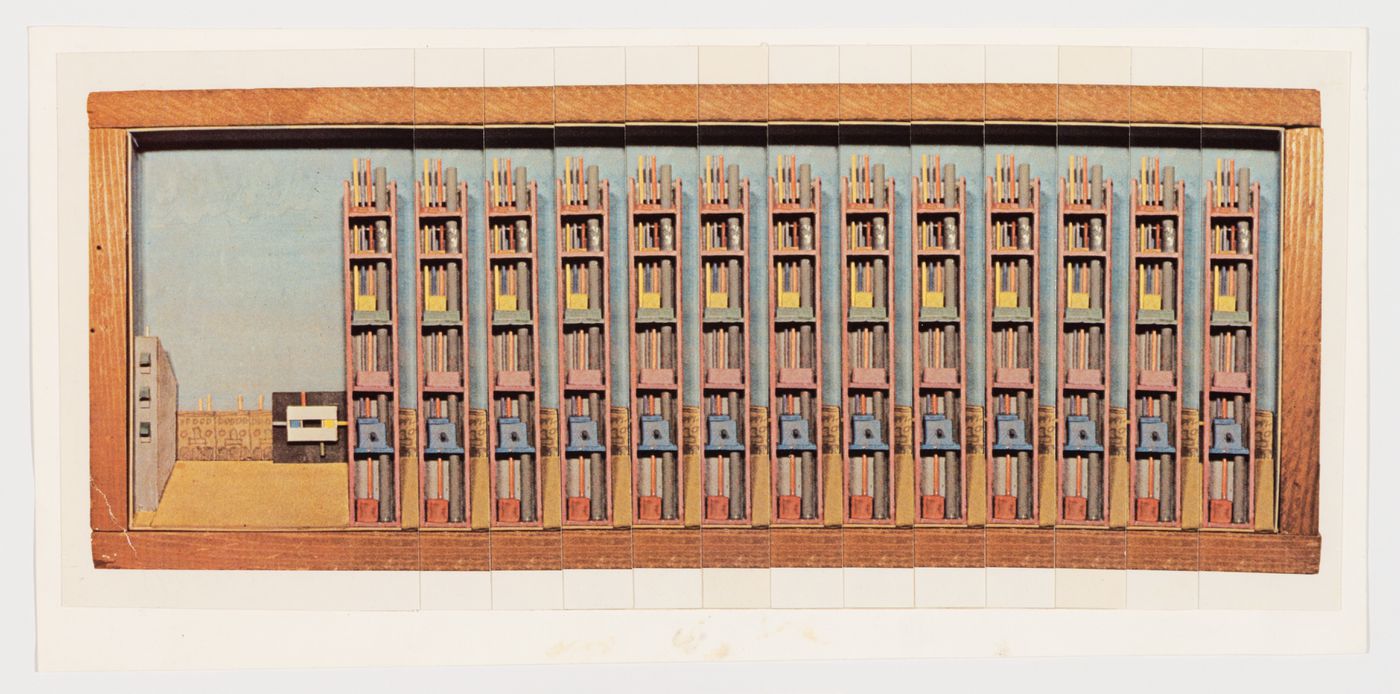 The Thirteen Watchtowers of Cannaregio: section comprising views of a presentation model