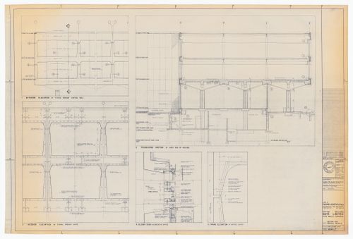 Section and precast details for Bata Limited Office Building, Don Mills, Ontario