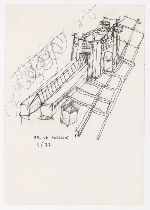 Sketch axonometric for Centro Direzionale, Florence