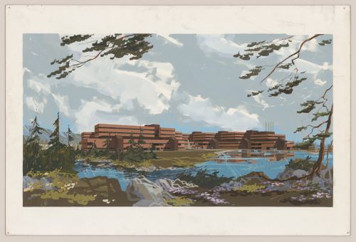 Project painting by Dawson of Memorial University of Newfoundland, Health Sciences Complex, St. Johns, Newfoundland