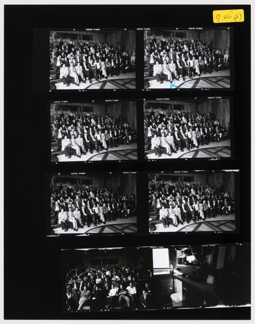 Contact sheet of group photographs of Anyhow conference