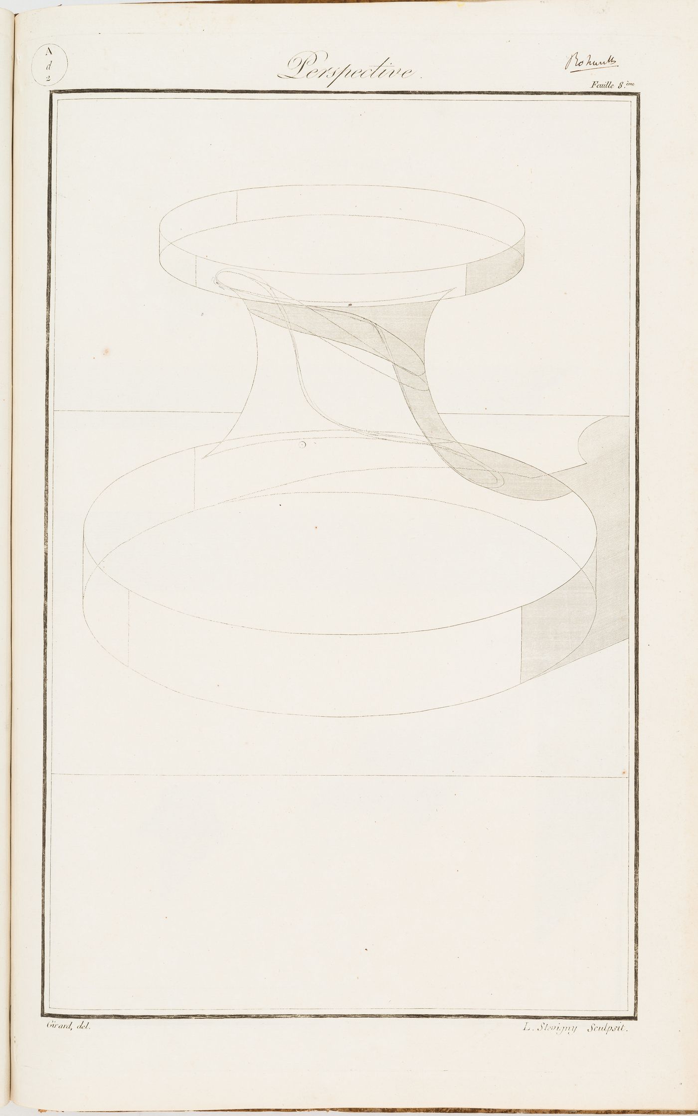 Perspective exercise for a pedestal or windlass