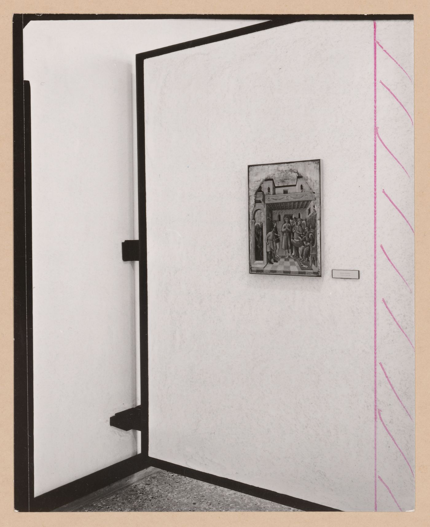 Interior view of a gallery showing a painting, Museo Correr, Venice, Italy