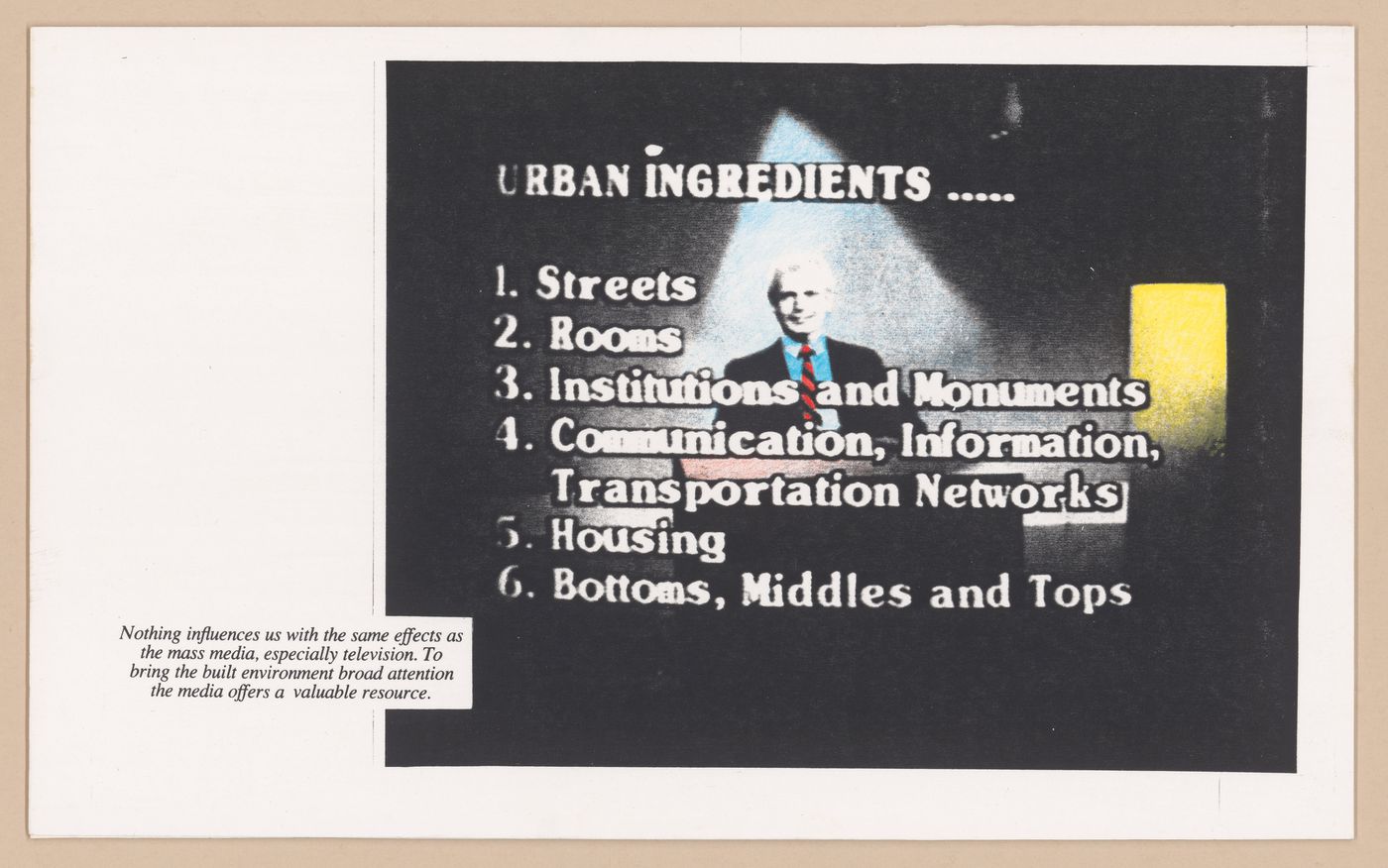 Untitled work for the essay "The Positive and Negative Influences of Electronic Systems on Architecture"