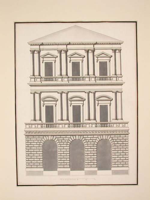 Elevation of the facade of the Palazzo Ugoccioni, Florence